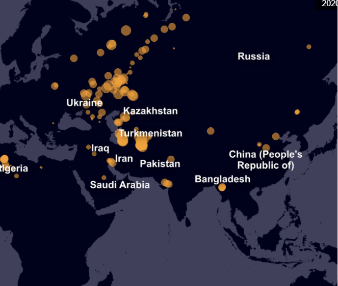 Methane map